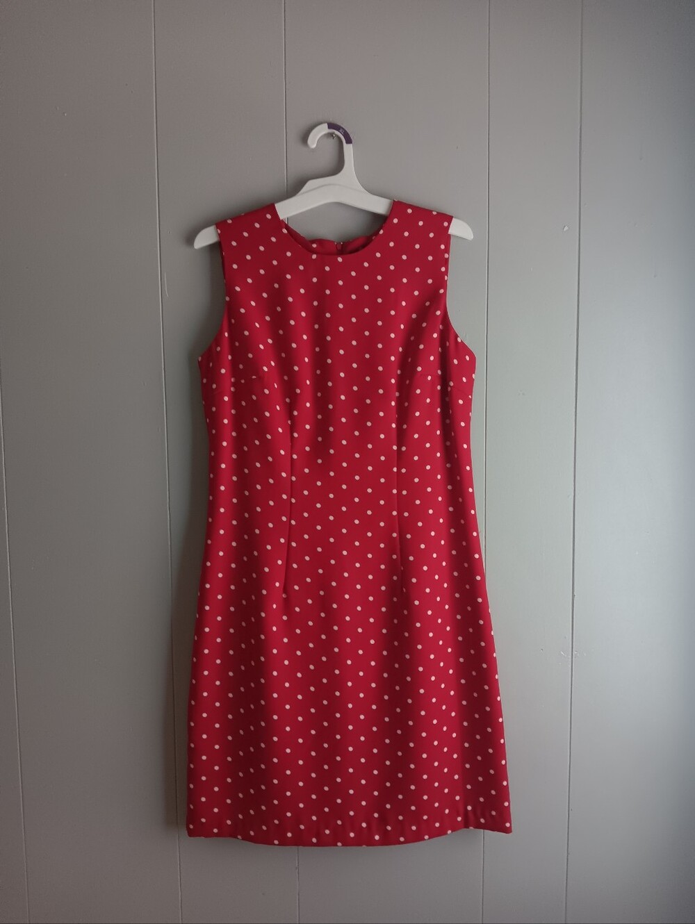 Sag Harbor Petites Red Polka Dot Sleeveless Shift Dress Size 6P